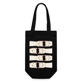Alpaca Pattern Lama Motif - Gift Bag for Bottles - black - Front