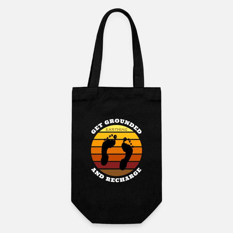Get Grounded and Recharge - Gift Bag for Bottles - black