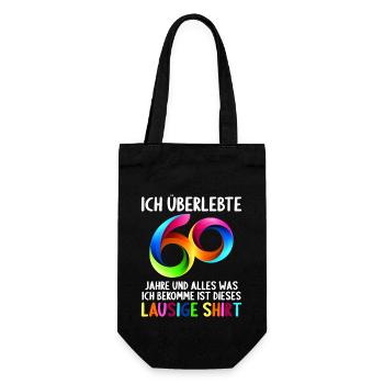 60 Jahre Alter 60. Geburtstag lausiges Shirt - Geschenkbeutel für Flaschen - Schwarz - Vorne