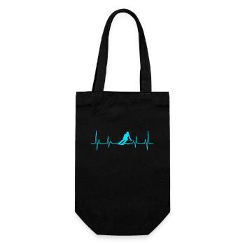 Ski Heartbeat Skiers - Gift Bag for Bottles - black - Front