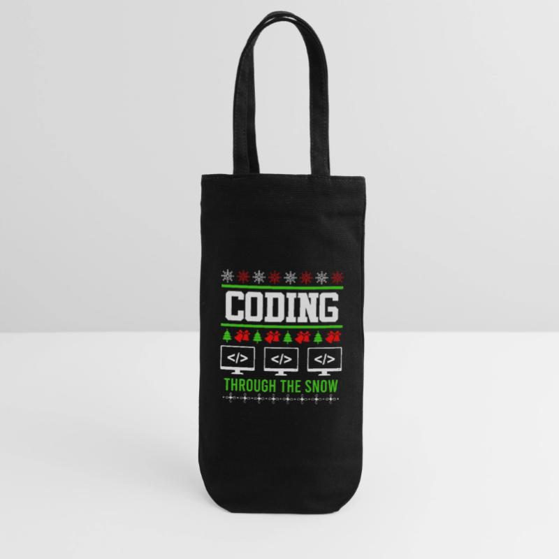 Programmer Christmas Ugly Christmas Coding Gift Bag for Bottles