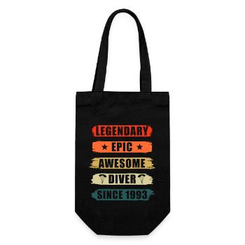 Parachutist Gift Born 1993 - Gift Bag for Bottles - black - Front