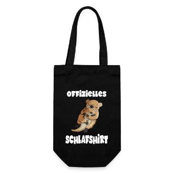Offizielles Schlafshirt Schlafanzug Pyjama Otter - Geschenkbeutel für Flaschen - Schwarz - Vorne