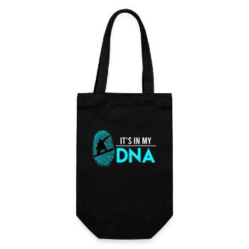 Boarder Snowboarder DNA Spruch Snowboard - Geschenkbeutel für Flaschen - Schwarz - Vorne