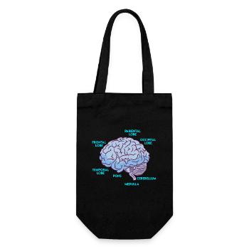 Anatomy of a Brain Medicine Student - Gift Bag for Bottles - black - Front