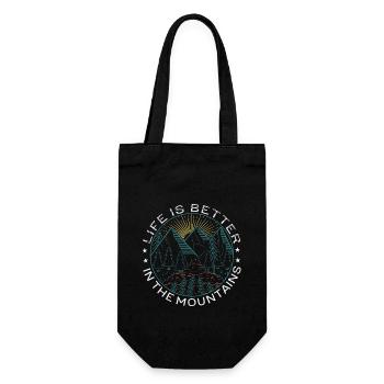 Live is better in the mountains - Gift Bag for Bottles - black - Front