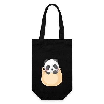 Marsupium Baby Panda - Geschenkbeutel für Flaschen - Schwarz - Vorne