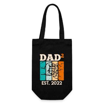 Expect-to-be Twin Dad 2022 Father Birth - Gift Bag for Bottles - black - Front
