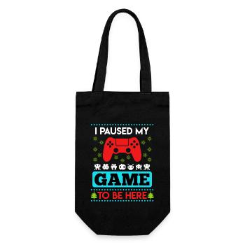 Noël Gamer paused Game to be here Ugly - Sac à bouteille - noir - Devant