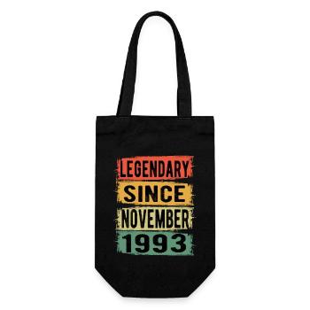 Birthday Retro November 1993 - Gift Bag for Bottles - black - Front