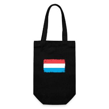 Luxembourg Heartbeat Flag Vintage Luxembourg - Gift Bag for Bottles - black - Front