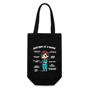 Anatomie d’une infirmière - Sac à bouteille - noir - Devant