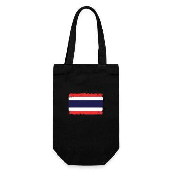 Thailand Herzschlag Flagge Vintage Thailand - Geschenkbeutel für Flaschen - Schwarz - Vorne