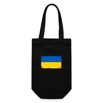 Ukraine Heartbeat Flag Vintage Ukraine - Gift Bag for Bottles - black - Front