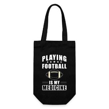 Cadeau de joueur de football américain - Sac à bouteille - noir - Devant