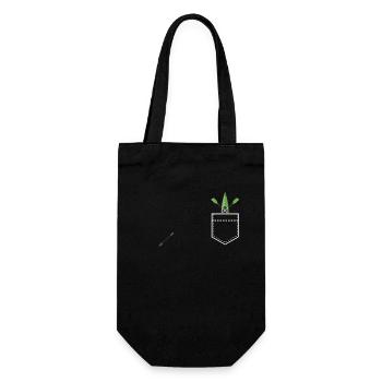 Canoe trip Kayak Paddling Bott Rowing Gift - Gift Bag for Bottles - black - Front