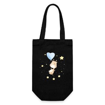 Adorable Giraffe In Space - Gift Bag for Bottles - black - Front