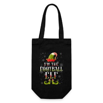 Football Elfes Noël - Sac à bouteille - noir - Devant