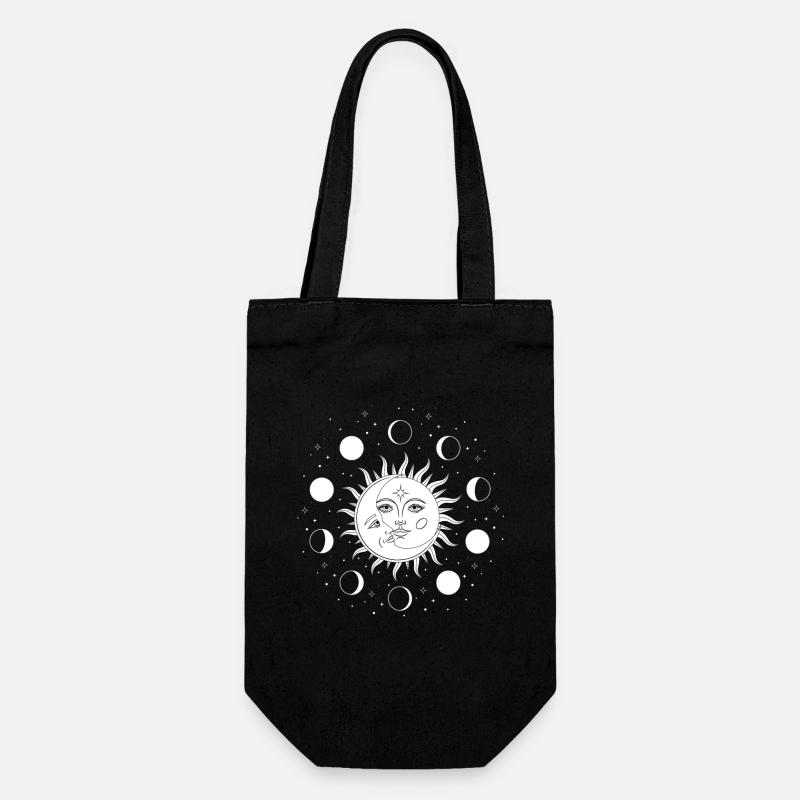 Soleil Lune occulte - Sac à bouteille - noir