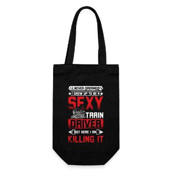Sexy train driver - Gift Bag for Bottles - black - Front