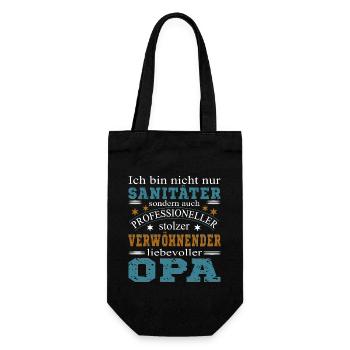 Sanitäter Opa - Geschenkbeutel für Flaschen - Schwarz - Vorne