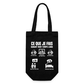 Ce Que Je Fais Pendant Mon Temps Libre Tracteur - Sac à bouteille - noir - Devant