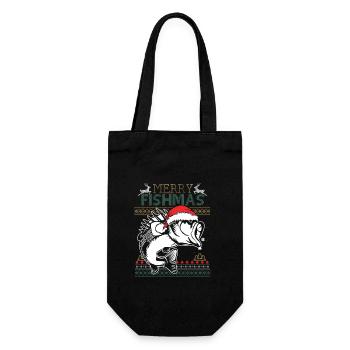 Pêche Pêche Ugly Christmas Sweater Cadeau - Sac à bouteille - noir - Devant