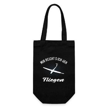 Mir reichts ich geh Fliegen - Geschenkbeutel für Flaschen - Schwarz - Vorne