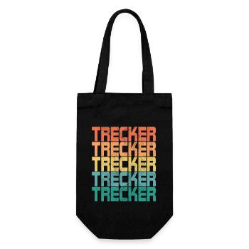 Traktor Trekker Bauer Spruch Retro Geschenk - Geschenkbeutel für Flaschen - Schwarz - Vorne