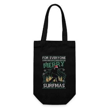 Surf Surfer Ugly Christmas Sweater Cadeau - Sac à bouteille - noir - Devant