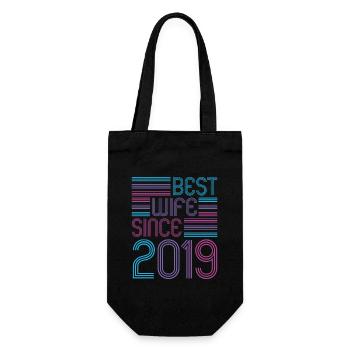 Meilleure épouse depuis le 2e anniversaire de mariage en 2019 - Sac à bouteille - noir - Devant