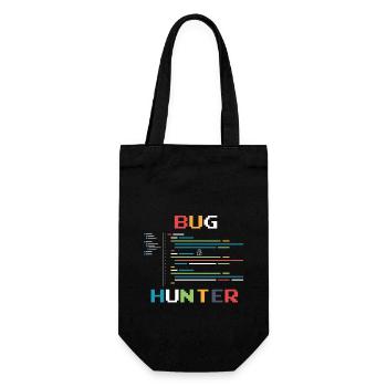 Bugs Bug Gamer Game Zocker Spielfehler - Geschenkbeutel für Flaschen - Schwarz - Vorne