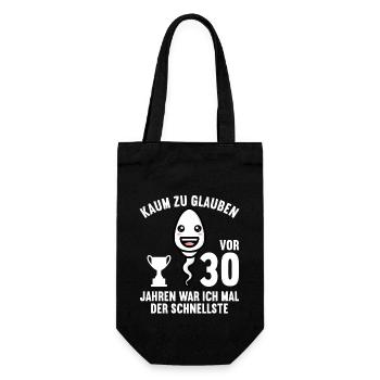 30 Jahre vor 30 Jahren schnellste 30. Geburtstag - Geschenkbeutel für Flaschen - Schwarz - Vorne
