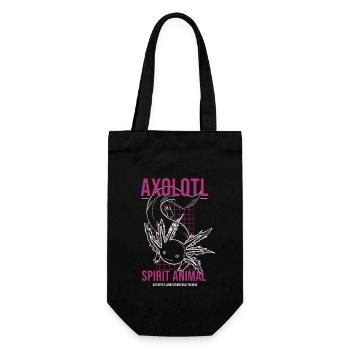 Axolotl is my Spirit Animal Amphibious Gift - Gift Bag for Bottles - black - Front