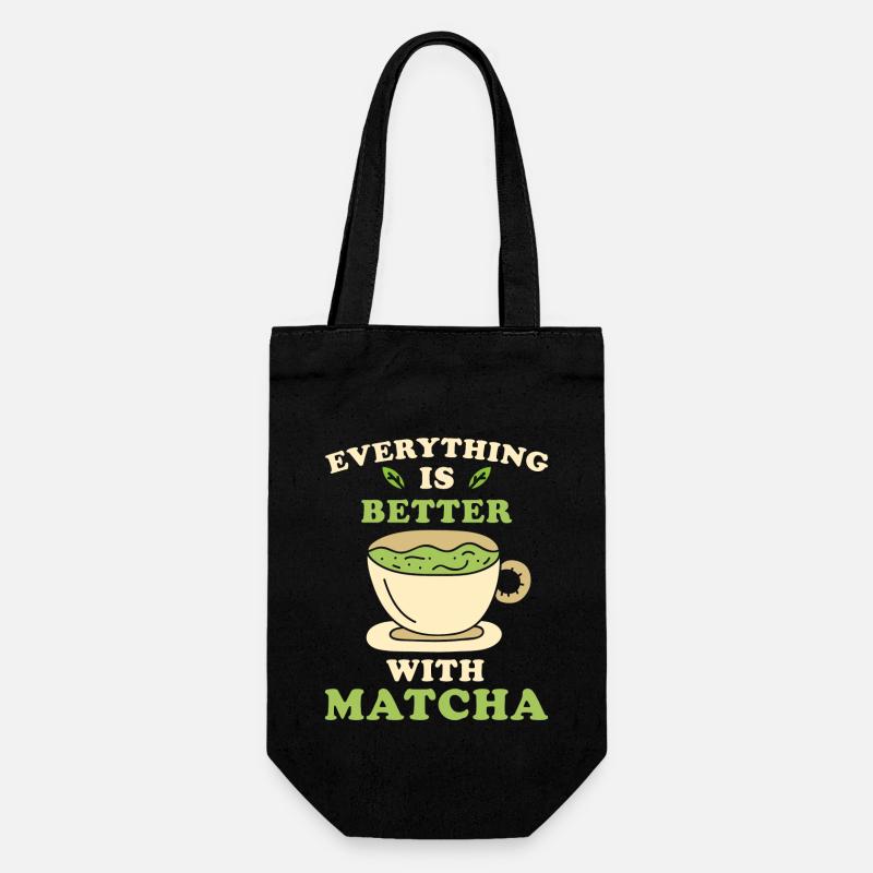 Matcha Tee - Geschenkbeutel für Flaschen - Schwarz