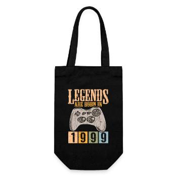 Birthday 1999 99 Gaming Retro Vintage Gift - Gift Bag for Bottles - black - Front