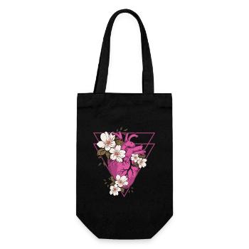 Gothic Flowers - Gift Bag for Bottles - black - Front