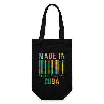 Kuba geboren Made in Cuba - Geschenkbeutel für Flaschen - Schwarz - Vorne