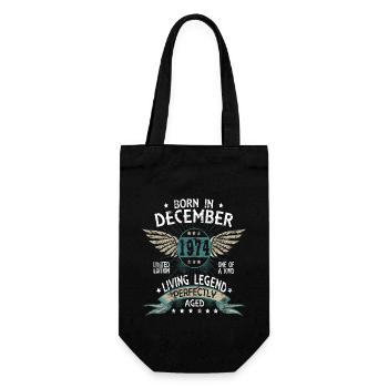 Legends born in December 1974 - Geschenkbeutel für Flaschen - Schwarz - Vorne