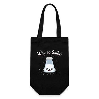 Salty pun - Gift Bag for Bottles - black - Front