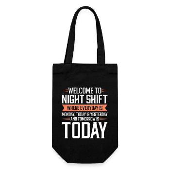 Night shift Work Shiftwork Shiftwork Workers - Gift Bag for Bottles - black - Front