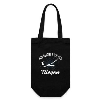 Mir reichts ich geh Fliegen - Geschenkbeutel für Flaschen - Schwarz - Vorne