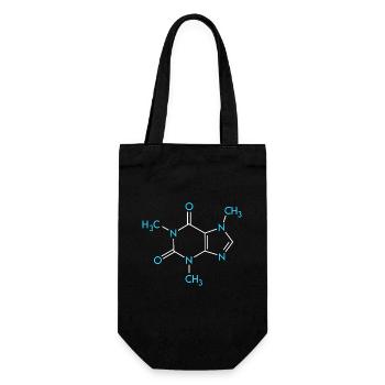 Coffee Formula Chemistry Nerd Structural Formula - Gift Bag for Bottles - black - Front