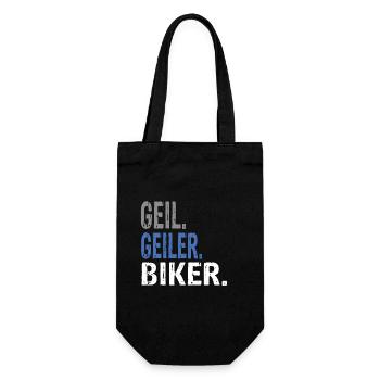 Geil Geiler Biker - Geschenkbeutel für Flaschen - Schwarz - Vorne