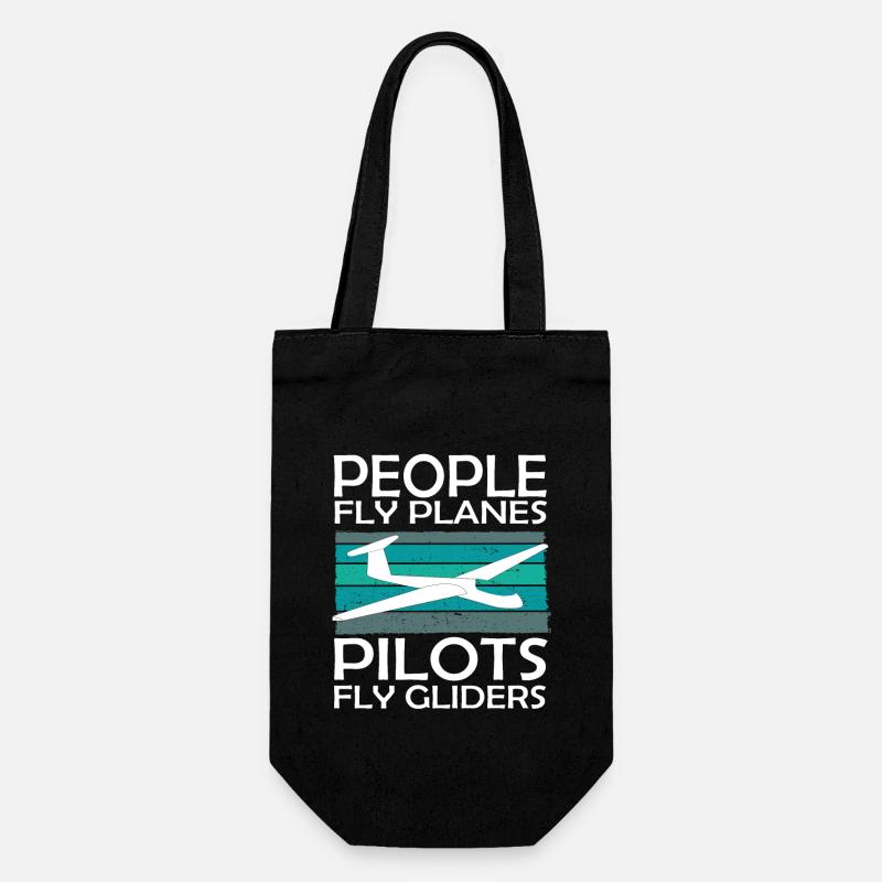 Gliders and gliders - Gift Bag for Bottles - black