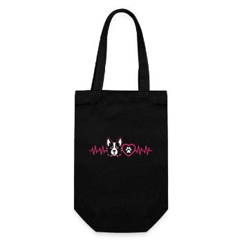 Border Collie Dog Dogs Dog Bordercollie - Gift Bag for Bottles - black - Front