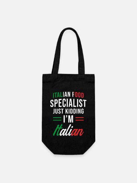 Cadeau italien Cuisine italienne - Sac à bouteille - noir