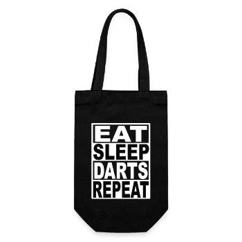 Eat Sleep Darts Repeat - Gift Bag for Bottles - black - Front