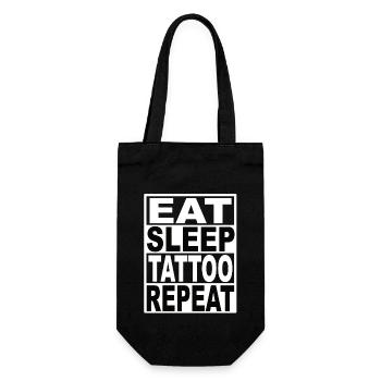 Manger le tatouage de sommeil Répéter - Sac à bouteille - noir - Devant