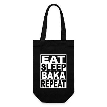 Eat Sleep Baka Repeat - Geschenkbeutel für Flaschen - Schwarz - Vorne